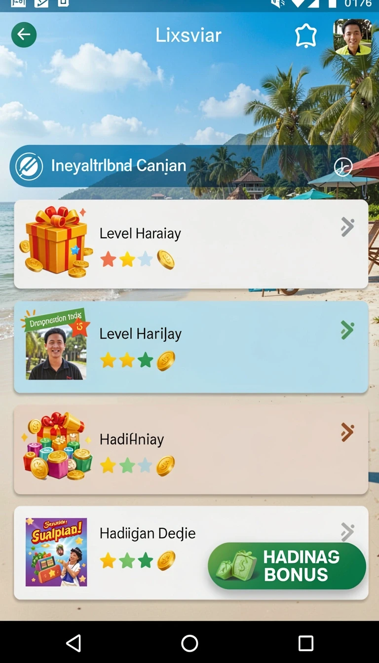 hajar777 - Tampilan awal yang menarik dan intuitif.